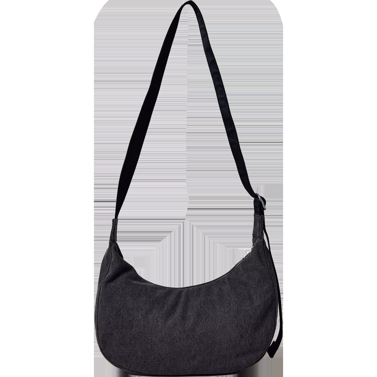 Medium Denim Crescent Bag