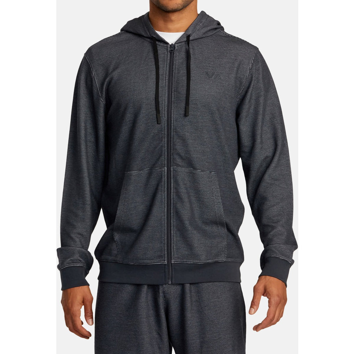 Men's Cable Waffle Zip Hood
