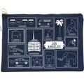 Los Angeles Flat Zip Pouch
