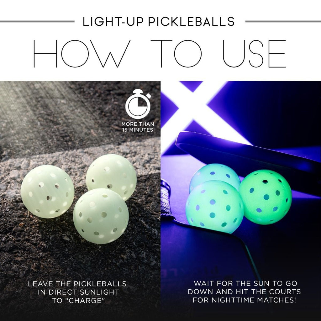 Glow In The Dark Recreation Pickleball (3 Pack)