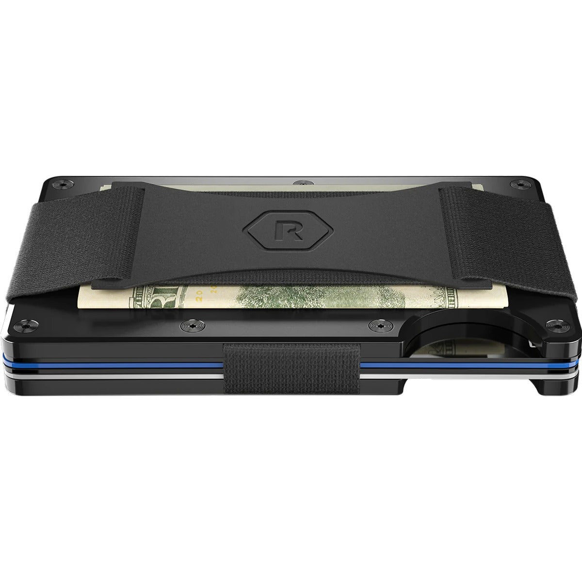 Aluminum Wallet with Cash Strap