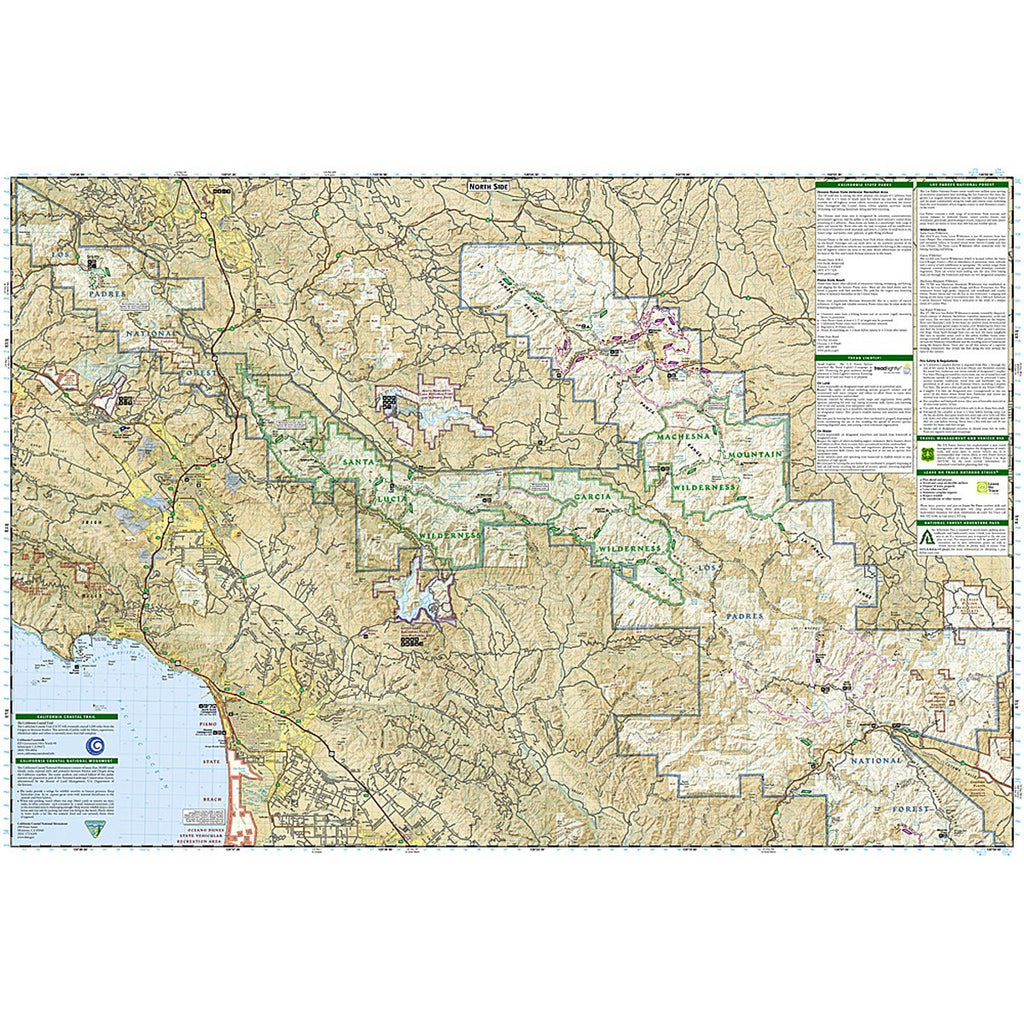 Los Padres Nat Forest West Map