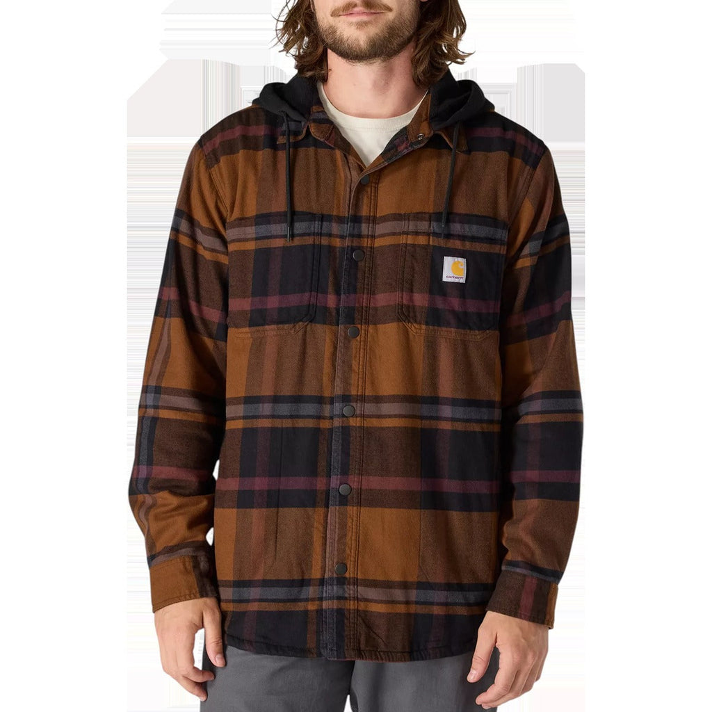 Carhartt Men's Relaxed Fit Flannel Fleece-Lined Shirt Jacket