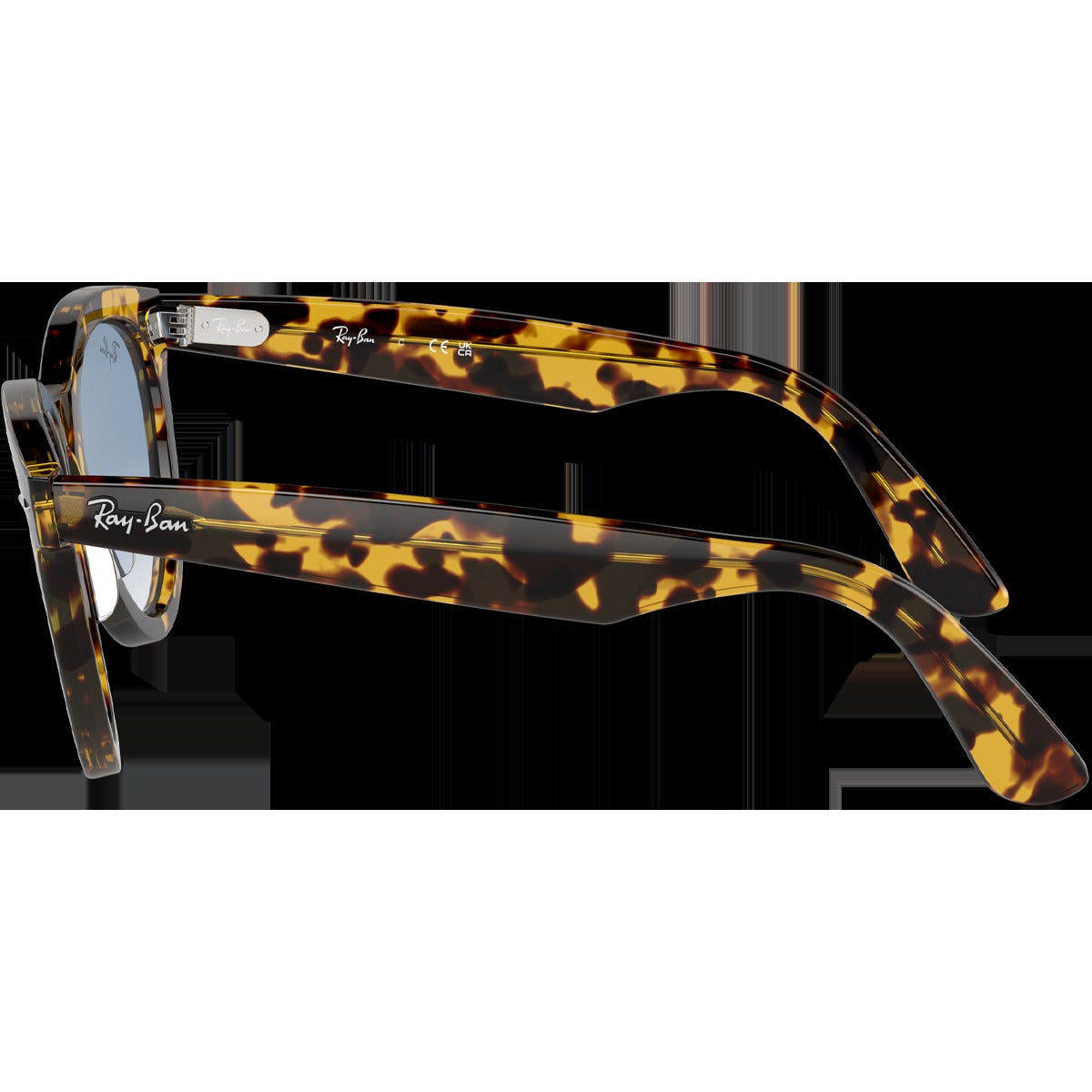 Wayfarer Way - Polished Yellow Havana/Clear & Blue