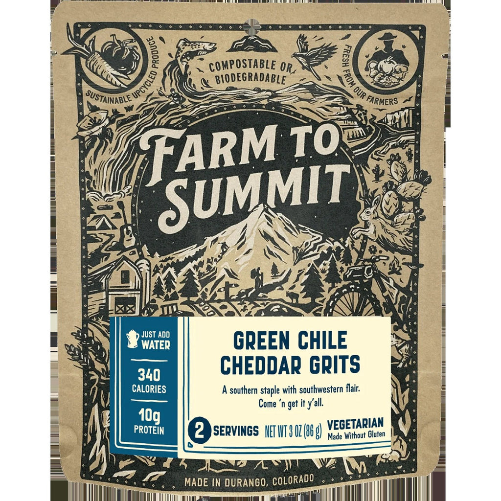 Green Chile Cheddar Grits (2 servings)