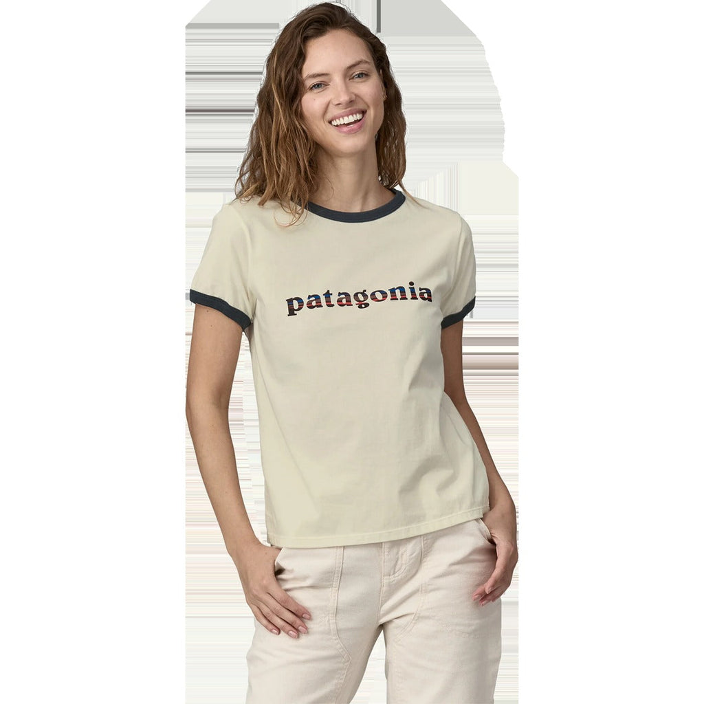 Women's '73 Text Logo Org Ringer Tee