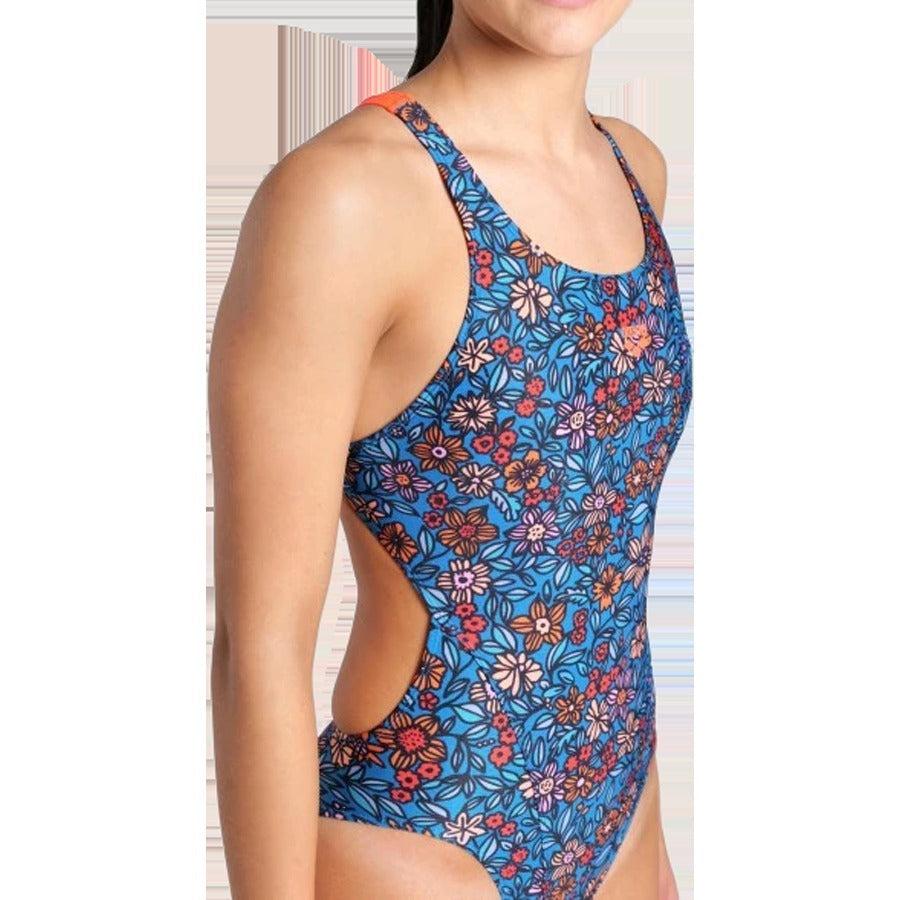 Youth Micro Floral Tech Back One Piece