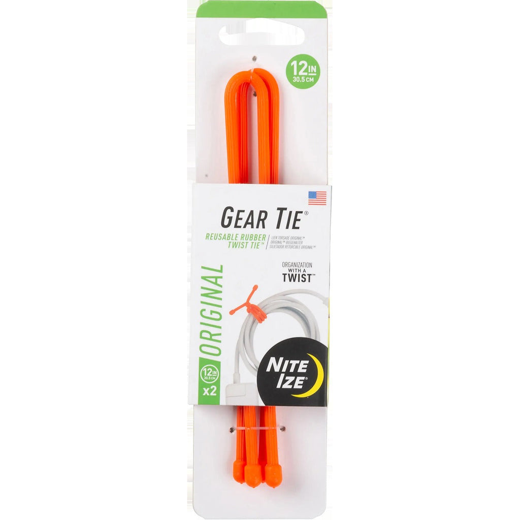 Gear Tie Reusable Rubber Twist Tie 12" - 2 Pack