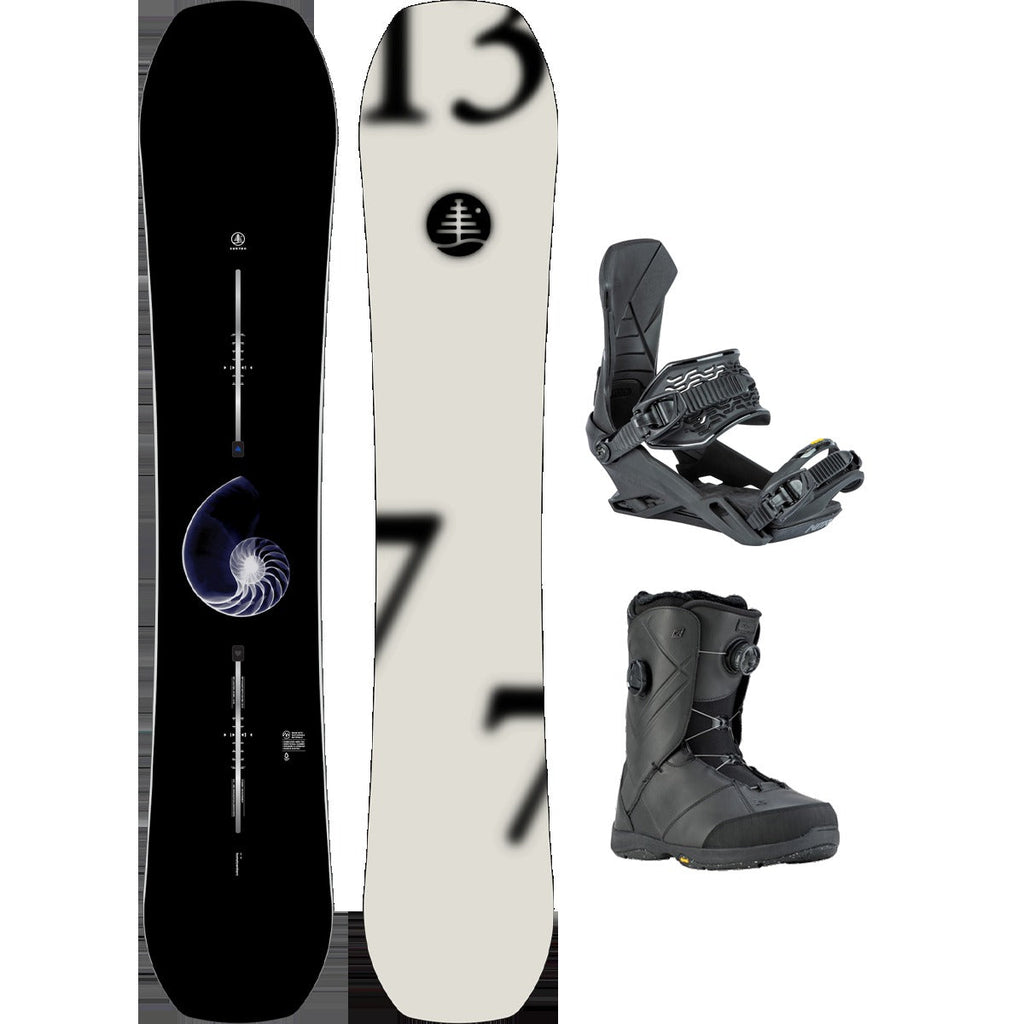 Burton Family Tree Hometown Hero Camber Demo Snowboard Package