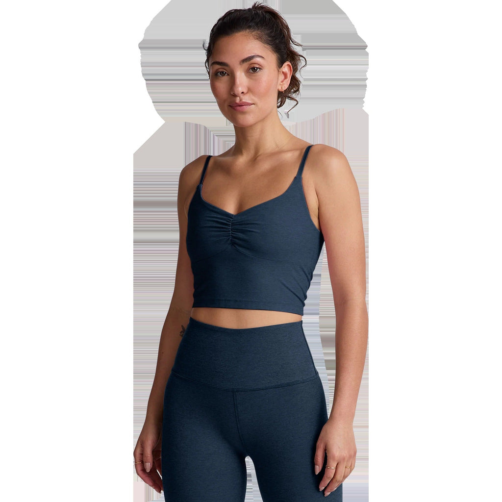 Women's Spacedye Raise the Barre Shirred Crop Tank