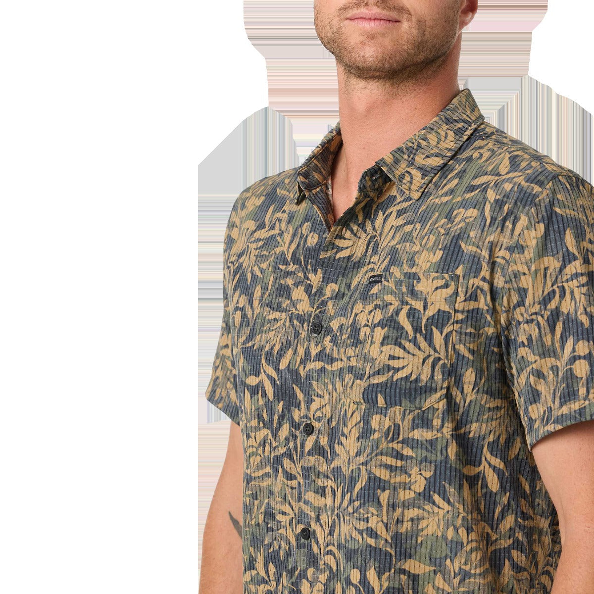 Men's TRVLR Perforated Printed Standard Short Sleeve