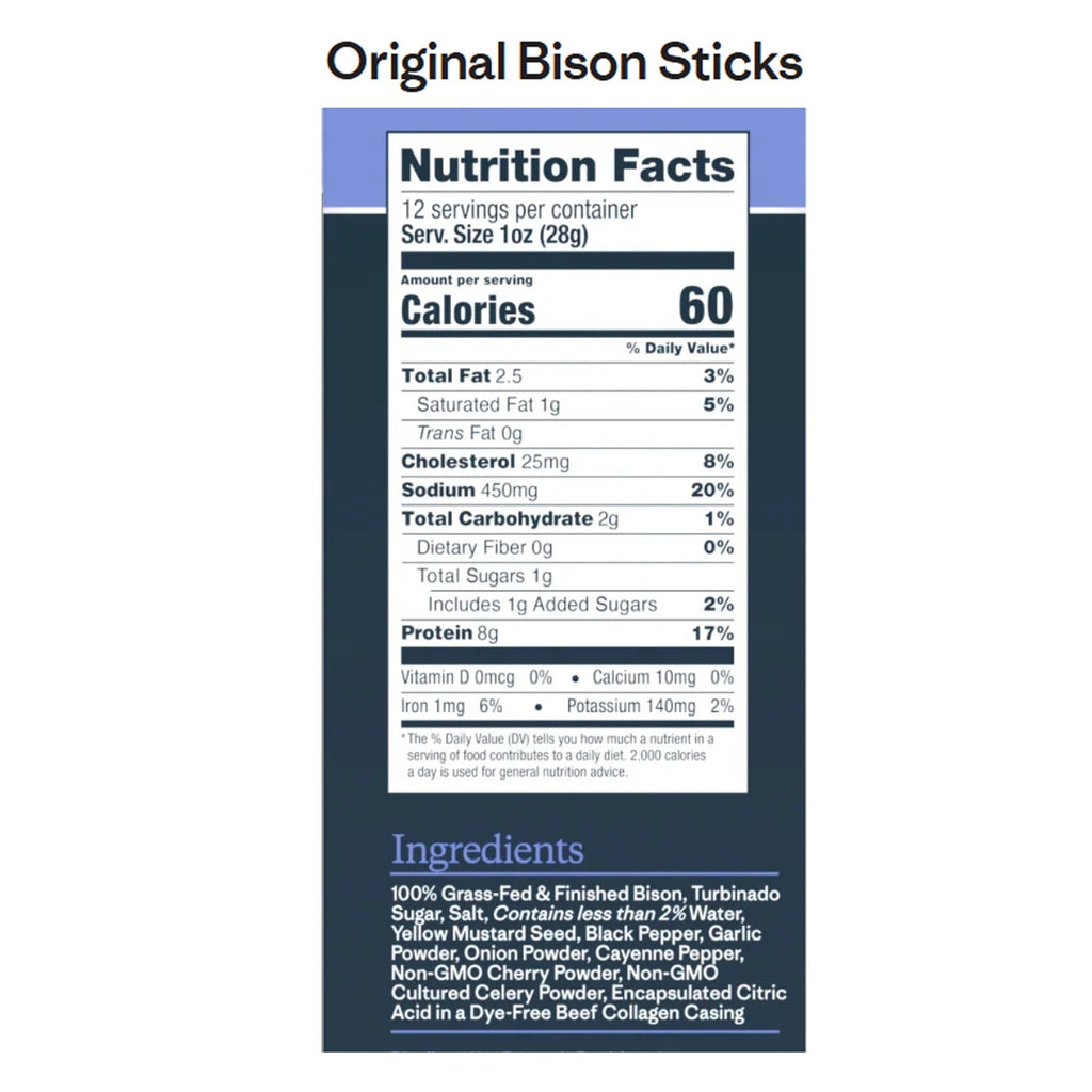 Pasture Raised Bison Sticks