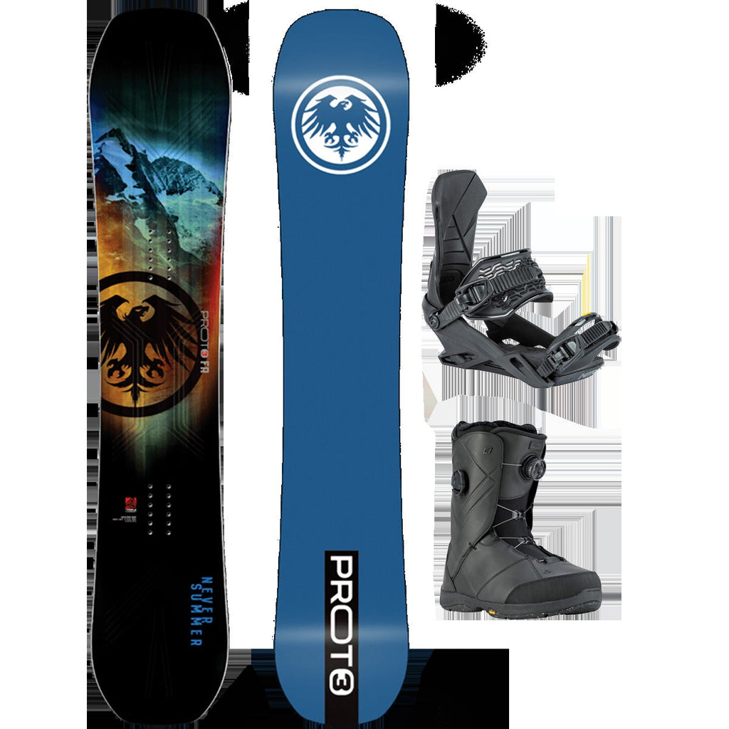 Never Summer Proto T3 FR Demo Snowboard Package