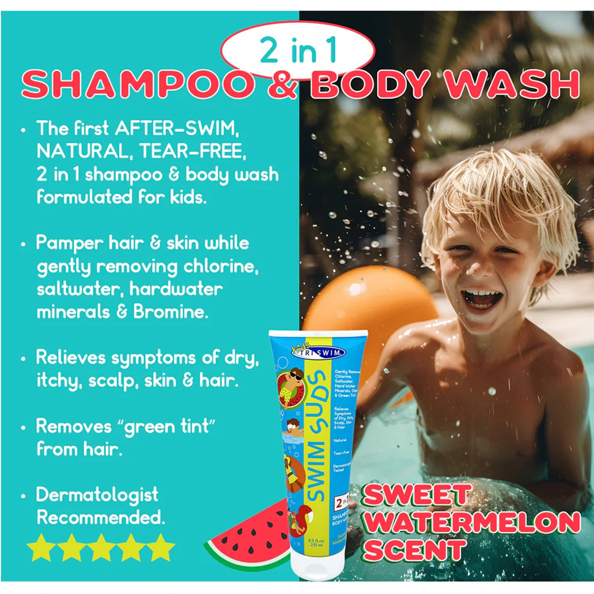 8.5oz Kids Natural Tear Free Swim Suds