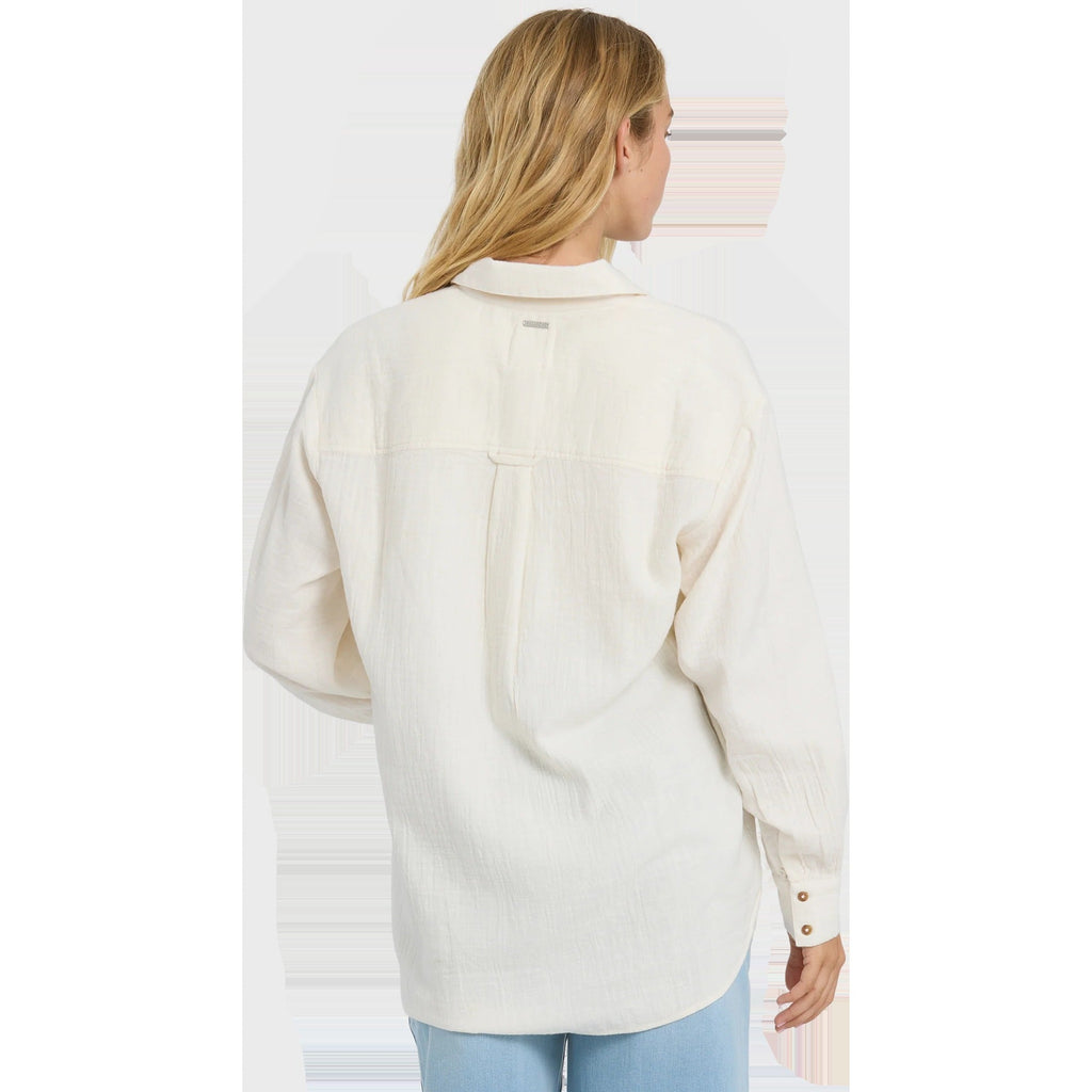 Women's Wanderer Solid Long Sleeve Woven Top