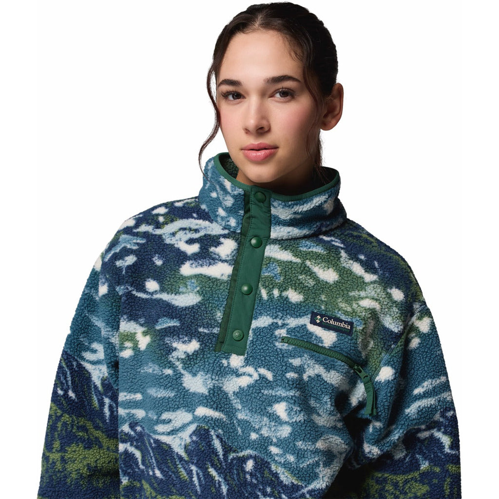 Women's Helvetia II Printed Crop 1/2 Snap Pullover