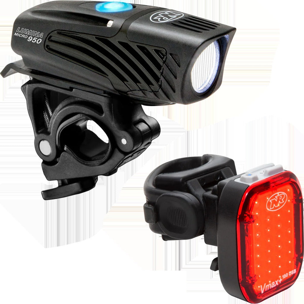 Lumina Micro 950 and Vmax+ 180 Combo Front and Rear Light Set
