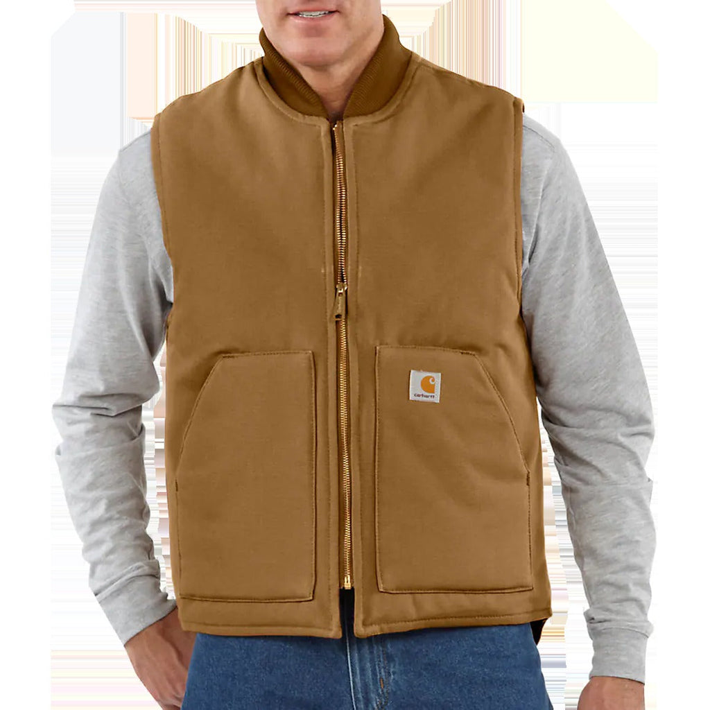 Men's Relaxed Fit Firm Duck Insulated Rib Collar Vest
