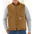 Men's Relaxed Fit Firm Duck Insulated Rib Collar Vest
