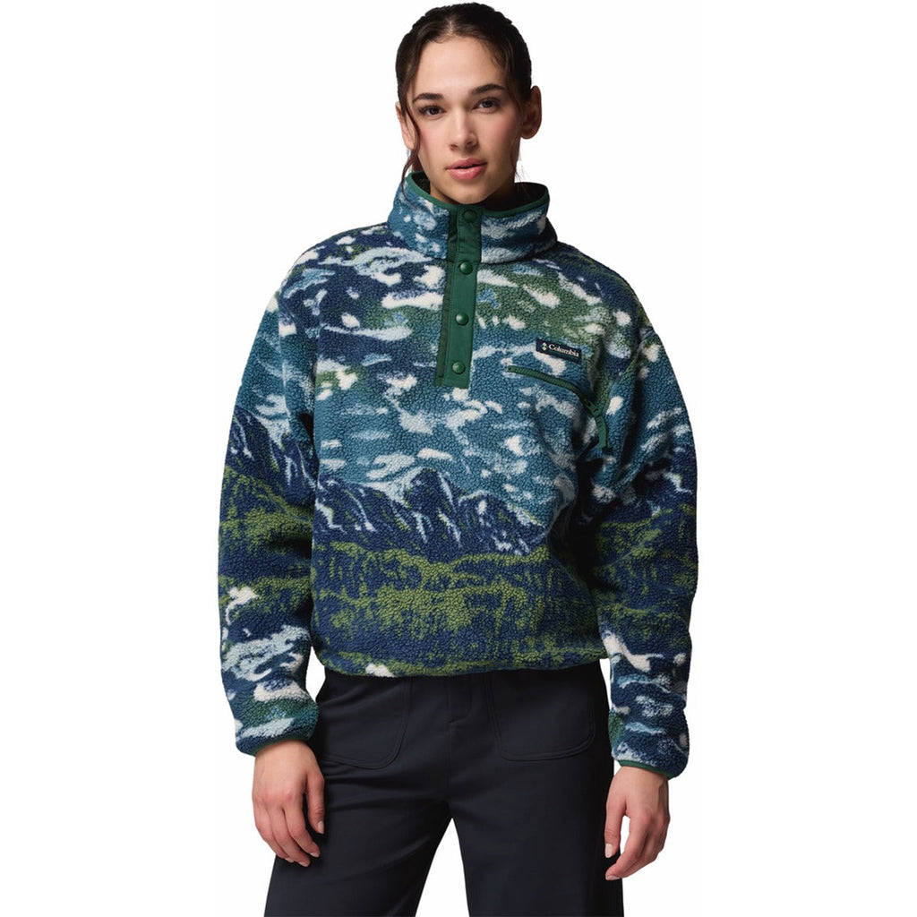 Women's Helvetia II Printed Crop 1/2 Snap Pullover