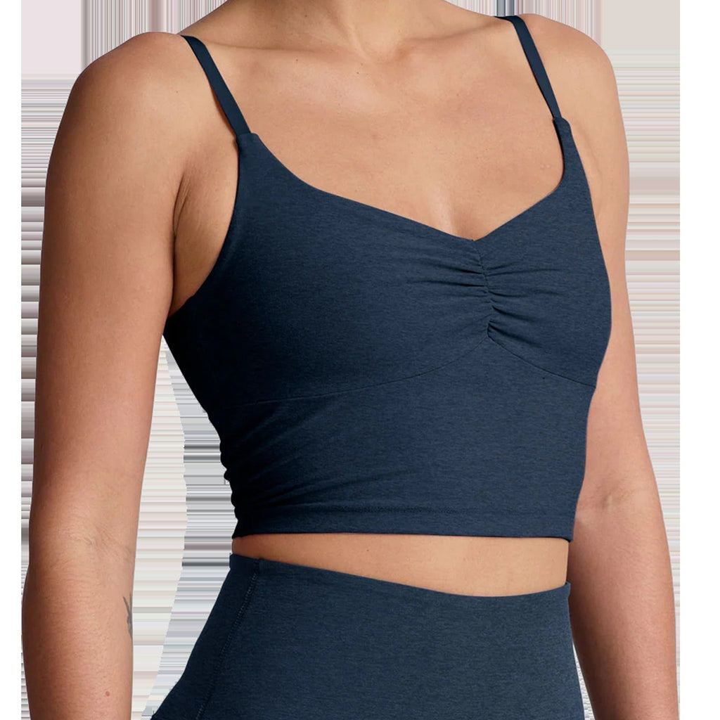 Women's Spacedye Raise the Barre Shirred Crop Tank