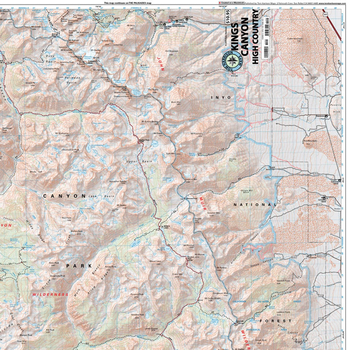 Sequoia - Kings Canyon High Country Map