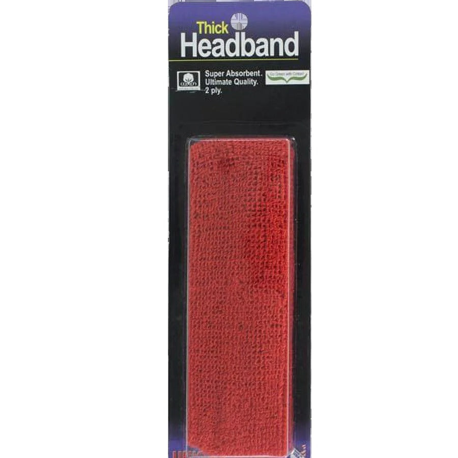Thick 2-Ply Headband - Red