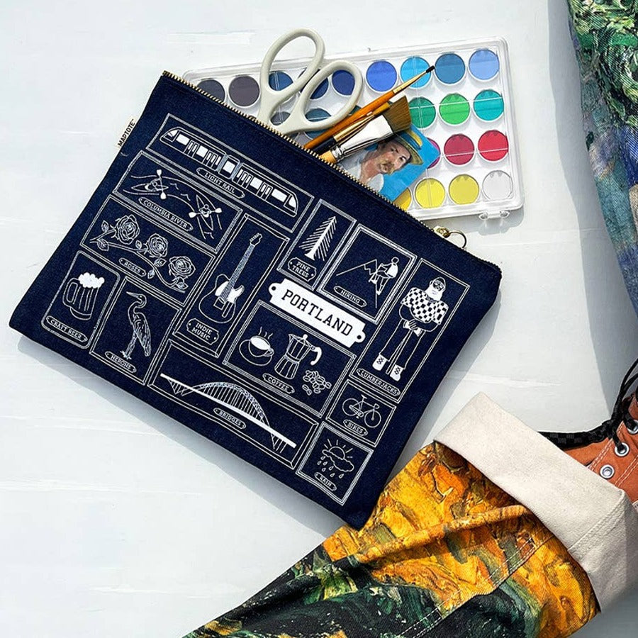 Los Angeles Flat Zip Pouch