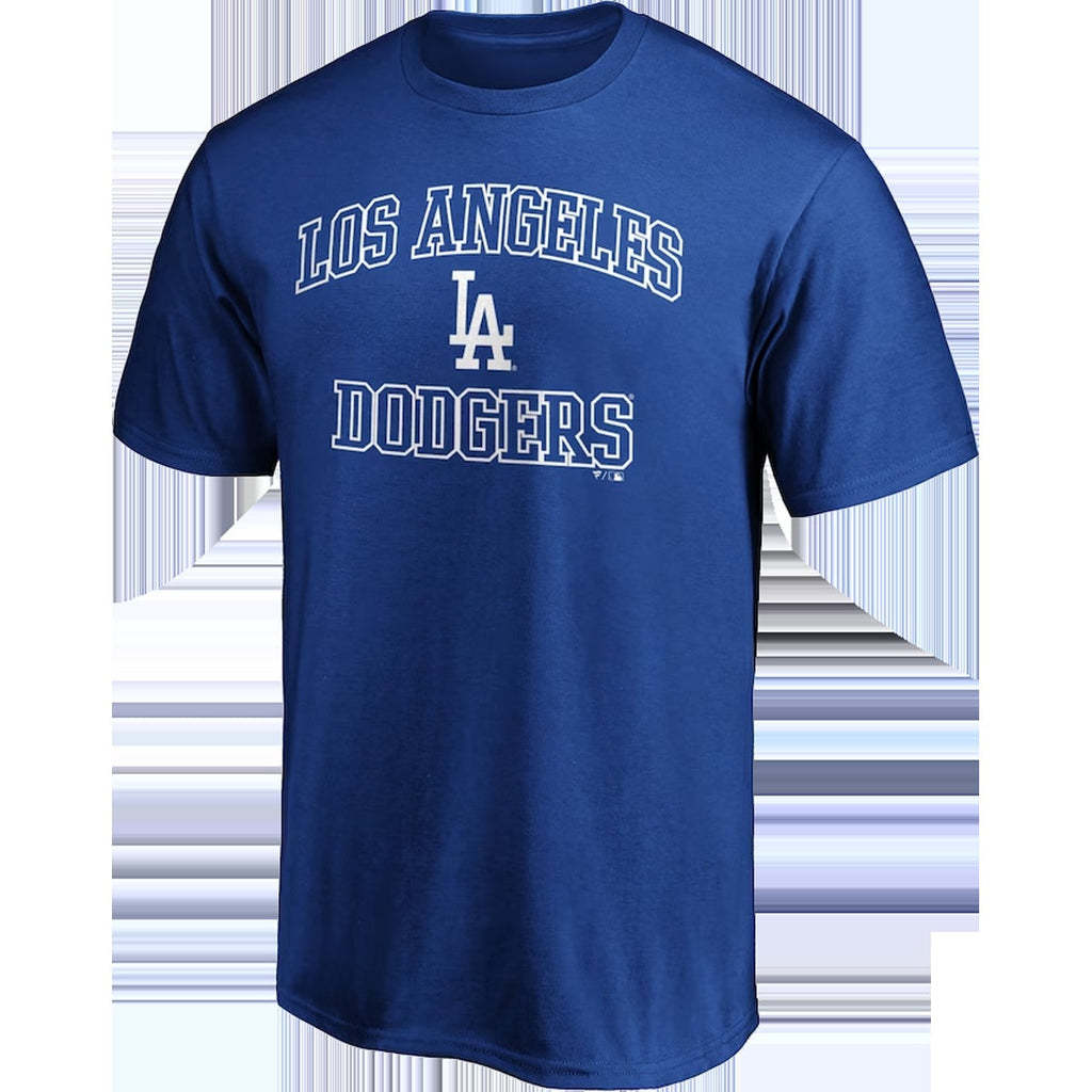 Men's Dodgers Cotton Heart and Soul Short Sleeve