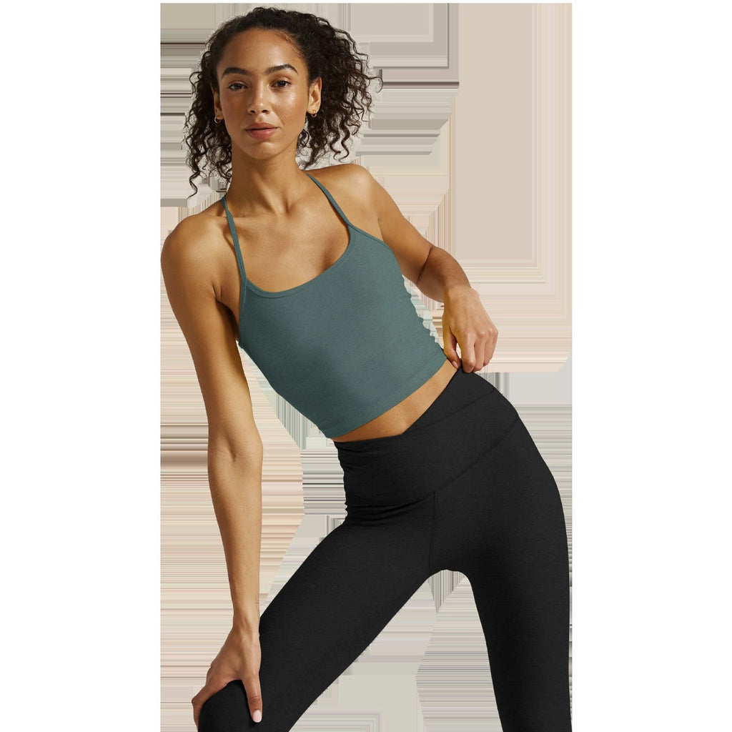 Women's Spacedye Slim Racerback Cropped Tank