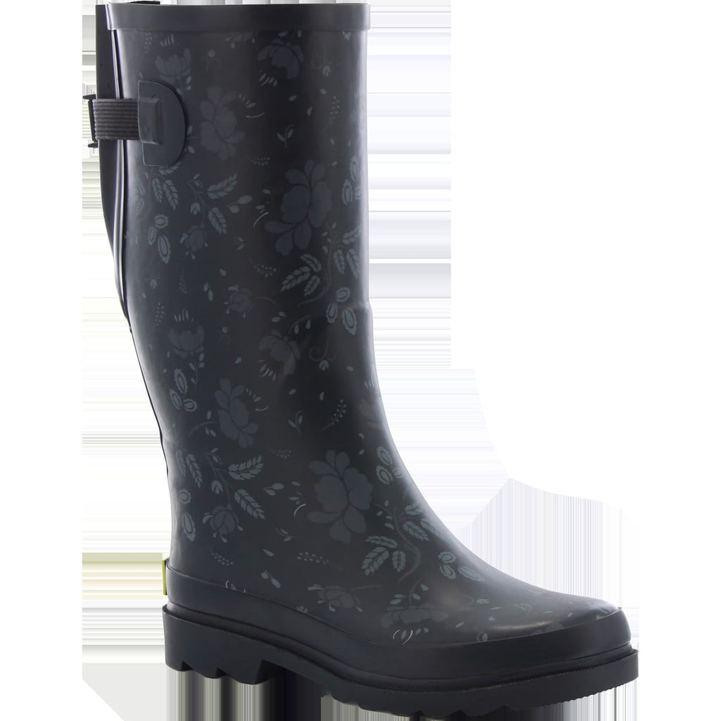 Women's Floral Adjustable Tall Rain Boot