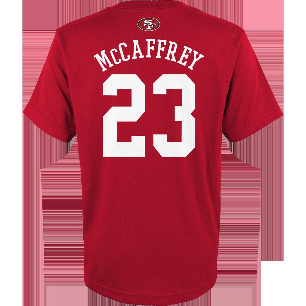 Youth 49ers Mainliner Name & Number Tee - McCaffrey