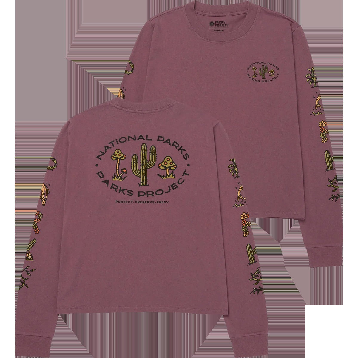 Women's 90s Doodle Parks Boxy Long Sleeve Tee