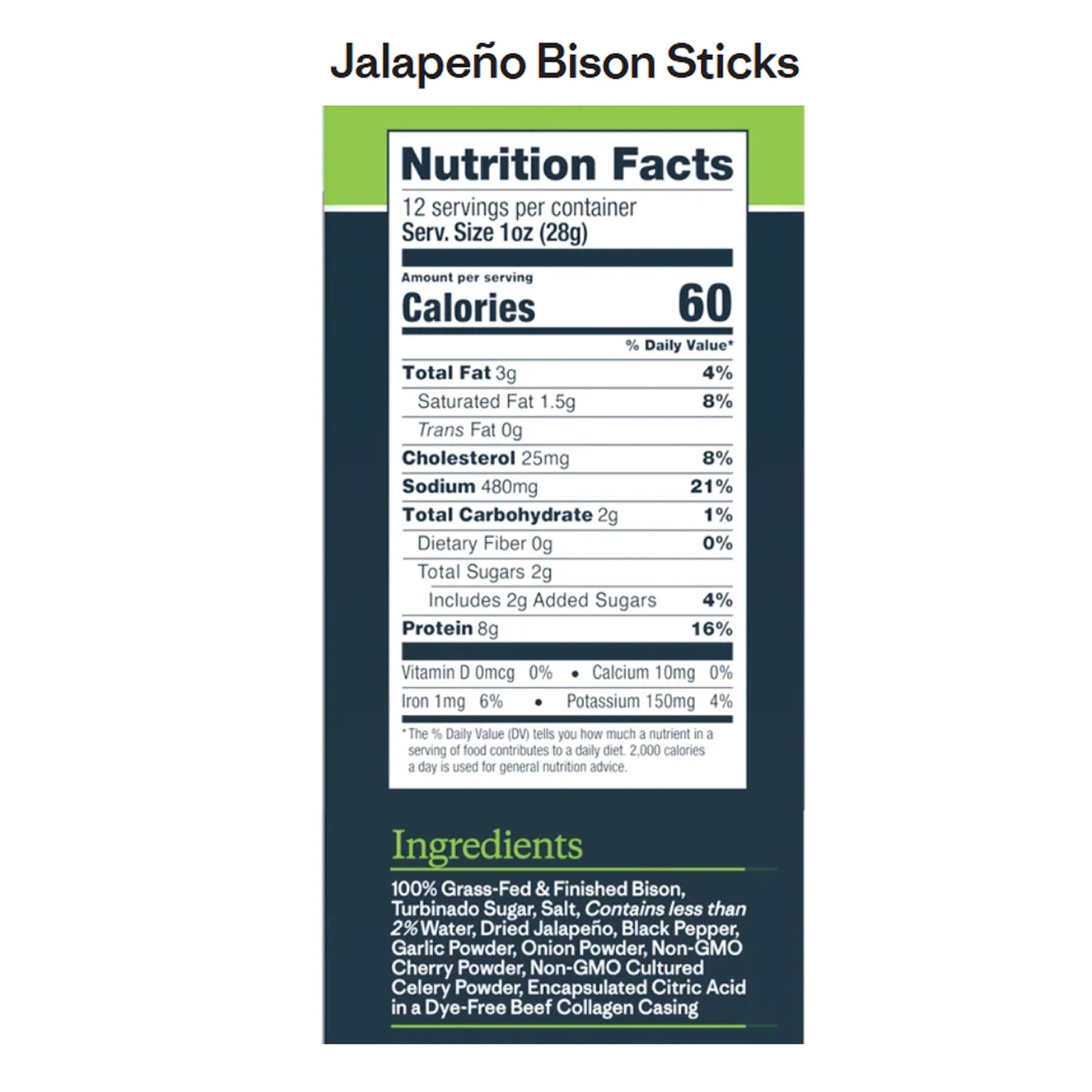Pasture Raised Bison Sticks