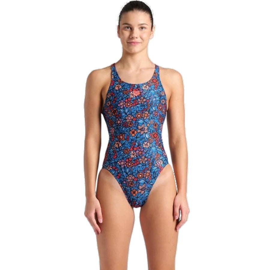 Women's Micro Floral Tech Back One Piece