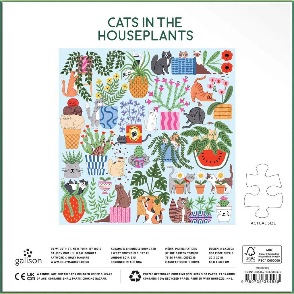 Cats in the Houseplants 500 Piece Puzzle